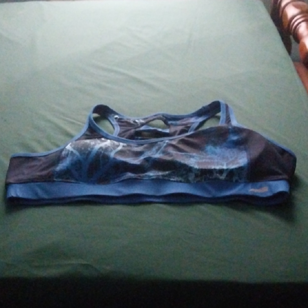 Avia Blue and Black Sports Bra